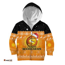 Perth Scorchers Cricket Hoodie KID Aboriginal Merry Christmas
