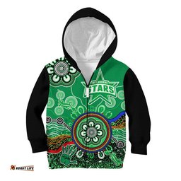 Melbourne Stars Kid Hoodie Cricket Indigenous Aboriginal Lizard Version