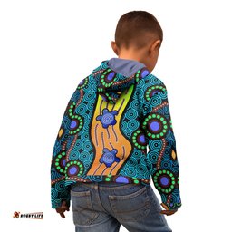 Hoodie Kids Aboriginal Turtle
