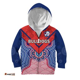 Bulldogs Football Hoodie KID Western Doggies Aboriginal Art