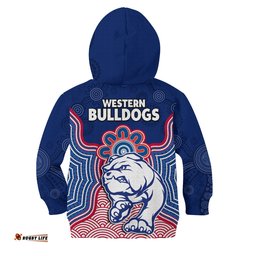 Bulldogs Football Hoodie KID Western Doggies Aboriginal Art