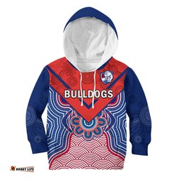 Bulldogs Football Hoodie KID Western Doggies Aboriginal Art