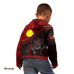Aboriginal Zip Up Hoodie Kid Indigenous People And Sun