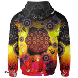 Kid Aboriginal Hoodie, Indigenous Circle Dot Painting Hand Art
