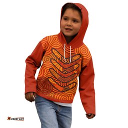 Aboriginal Kid Hoodie Aboriginal Boomerangs And Dot Circle