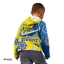 Cowboys Rugby Hoodie KID Aboriginal Boomerang Go Premiers North Queensland