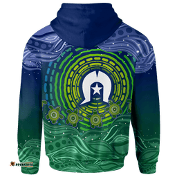 Kids Torres Strait Islanders Hoodie Aboriginal Turtle