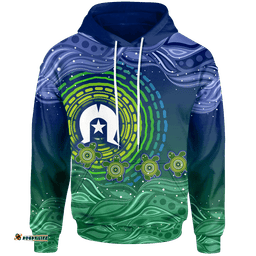 Kids Torres Strait Islanders Hoodie Aboriginal Turtle