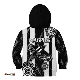 Collingwood Football Kid Hoodie Proud To Be Magpies Aboriginal Version