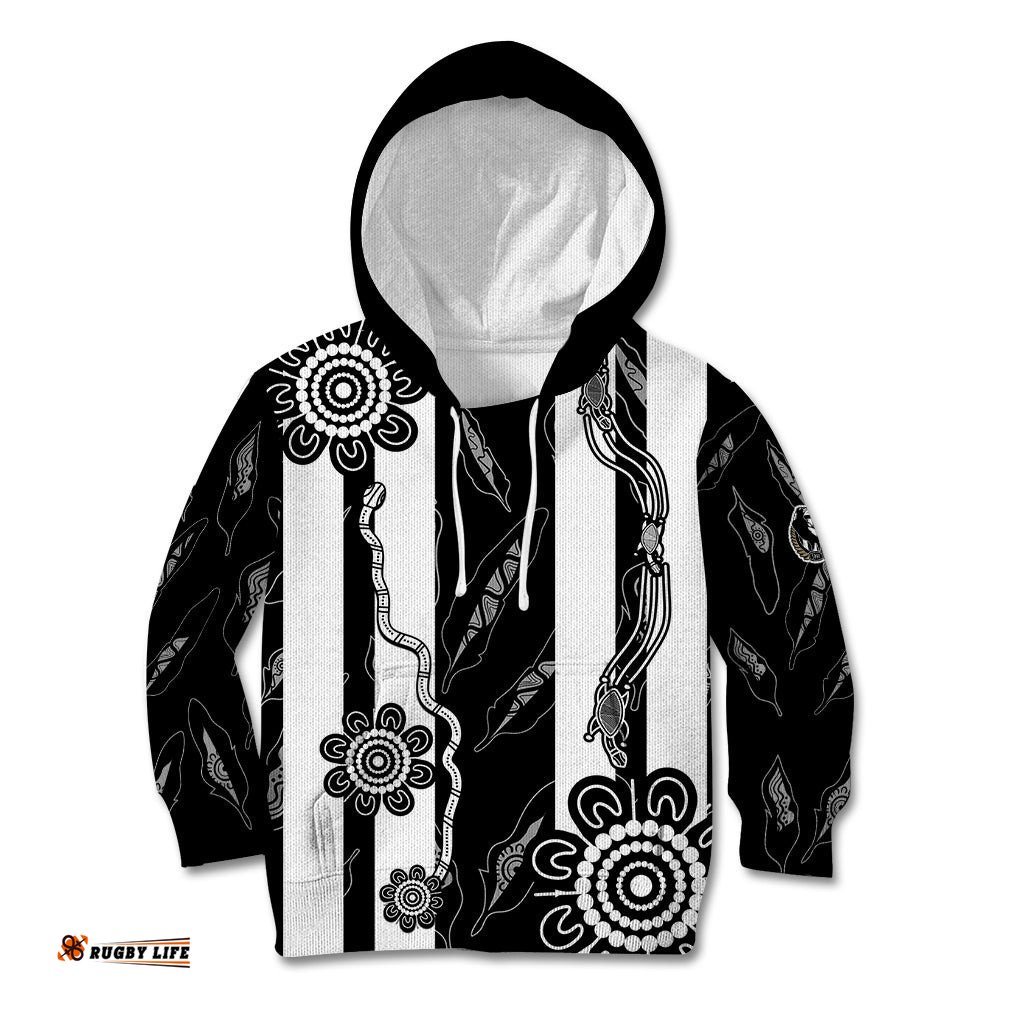Collingwood Football Kid Hoodie Proud To Be Magpies Aboriginal Version