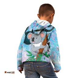 Australia Opal Koala Kid Hoodie Aussie Aboriginal Art