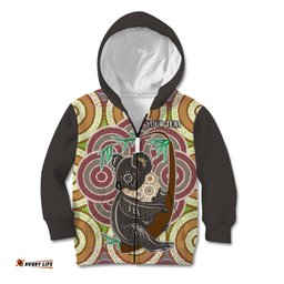 Personalised Australia Koala Kid Hoodie Aboriginal