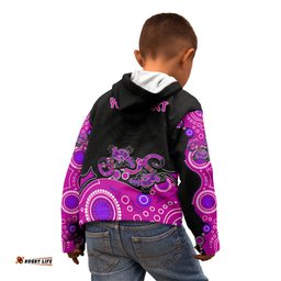 Australia Aboriginal Kid Hoodie Lizard Pink