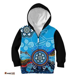 Adelaide Strikers Kid Hoodie Cricket Indigenous Aboriginal Lizard Version
