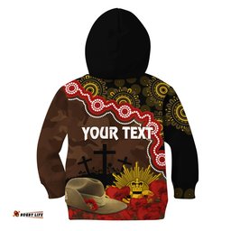 Hawks Football ANZAC 2023 Hoodie KID Aboriginal Mix Slouch Hat