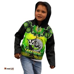 Personalised Australia Gemini Sugar Gilder Zodiac Kid Hoodie Auz Astrology Aboriginal Green