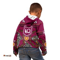 QLD Maroons Rugby Kid Hoodie Queensland Aboriginal Origin