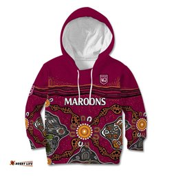 QLD Maroons Rugby Kid Hoodie Queensland Aboriginal Origin