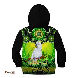 Personalised Australia Libra Cockatoo Zodiac Kid Hoodie Auz Astrology Aboriginal Green