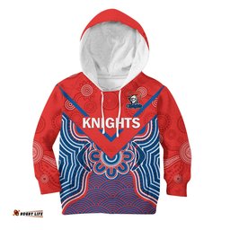 Knights Rugby Hoodie KID Novocastrians 1987 Aboriginal Art