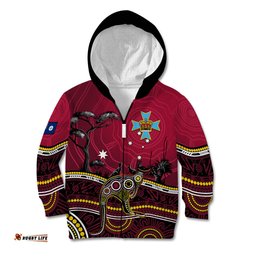 June 6 Queensland Day Kid Hoodie Australian Aboriginal Art