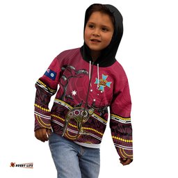June 6 Queensland Day Kid Hoodie Australian Aboriginal Art