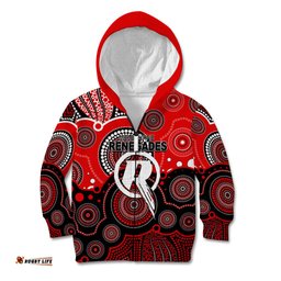 Custom Text And Number Renegades BBL Kid Hoodie Aboriginal Patterns