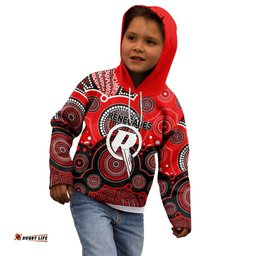 Custom Text And Number Renegades BBL Kid Hoodie Aboriginal Patterns