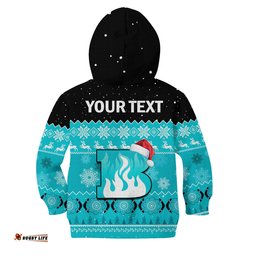 Custom Personalised Brisbane Heat Cricket Hoodie KID Aboriginal Merry Christmas