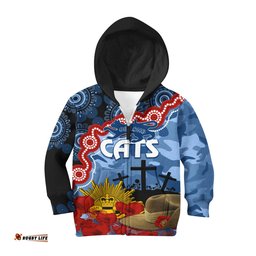 Cats Football ANZAC 2023 Hoodie KID Aboriginal Mix Slouch Hat