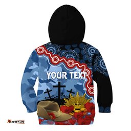 Cats Football ANZAC 2023 Hoodie KID Aboriginal Mix Slouch Hat