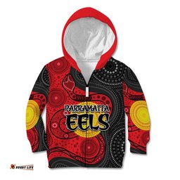 2023 Parramatta Eels Kid Hoodie Simple Aboriginal