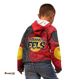 2023 Parramatta Eels Kid Hoodie Simple Aboriginal
