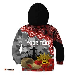 Bombers Football ANZAC 2023 Hoodie KID Aboriginal Mix Slouch Hat
