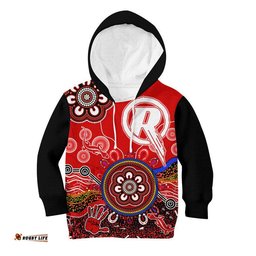 Melbourne Renegades Kid Hoodie Cricket Indigenous Aboriginal Lizard Version