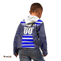 NRL Bulldogs Kid Hoodie Mix Dot Aboriginal