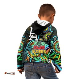 Port Adelaide Football Aboriginal Art Kid Hoodie NAIDOC Indigenous Tribal