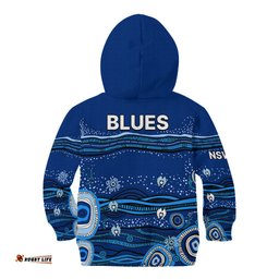 NSW Blues Rugby Kid Hoodie Aboriginal Indigenous