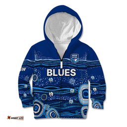 NSW Blues Rugby Kid Hoodie Aboriginal Indigenous