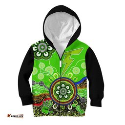 Sydney Thunder Kid Hoodie Cricket Indigenous Aboriginal Lizard Version