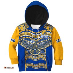 Custom Text And Number Eagles Football Hoodie KID West Coast 1986 Aboriginal Sporty Style