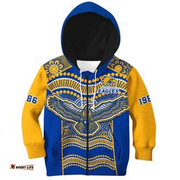 Custom Text And Number Eagles Football Hoodie KID West Coast 1986 Aboriginal Sporty Style