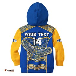 Custom Text And Number Eagles Football Hoodie KID West Coast 1986 Aboriginal Sporty Style