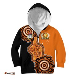 Custom Text And Number Perth Scorchers Cricket Hoodie KID We Are The Champions Aboriginal