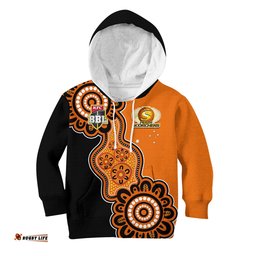 Custom Text And Number Perth Scorchers Cricket Hoodie KID We Are The Champions Aboriginal