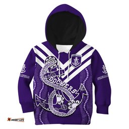 Dockers Football Hoodie KID Fremantle Anchor Mix Aboriginal Pattern Dynamic Style