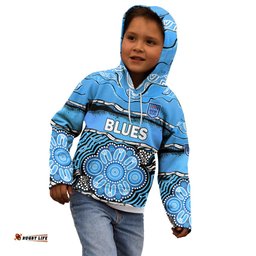 Blues Rugby Aboriginal Kid Hoodie New South Wales State of Origin