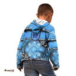 Blues Rugby Aboriginal Kid Hoodie New South Wales State of Origin