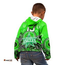 Custom Text and Number Melbourne Stars Hoodie KID Cricket Aboriginal