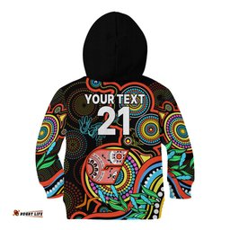 Custom Giants Football Aboriginal Art Kid Hoodie NAIDOC Indigenous Tribal